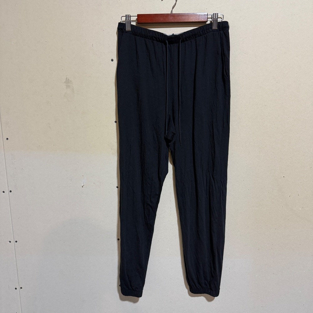 Victorias Secret Black Pajama Jogger Pants Womens Medium Drawstring Sleepwear